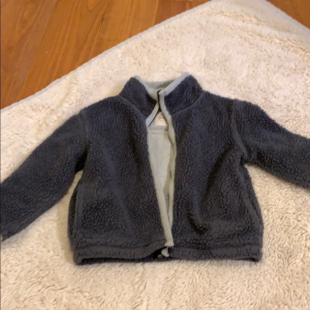 Boden grey fleece coat